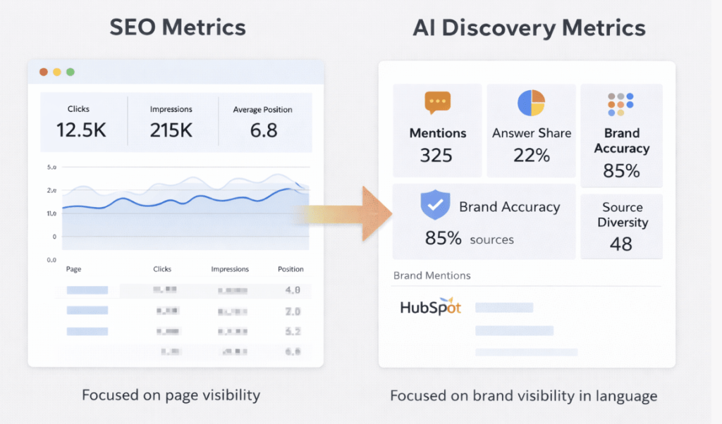 SEO Metrics vs AI Discovery Metrics